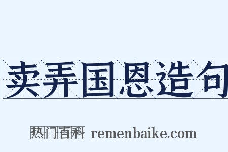 卖弄国恩造句是什么意思的图片